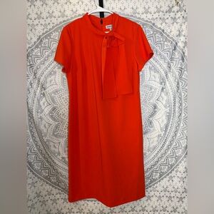 Shelby & Palmer Vibrant Orange Midi Dress